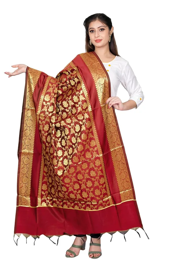 Maroon_Art_Silk_Premium_And_Elegant_Dupatta_For_Women