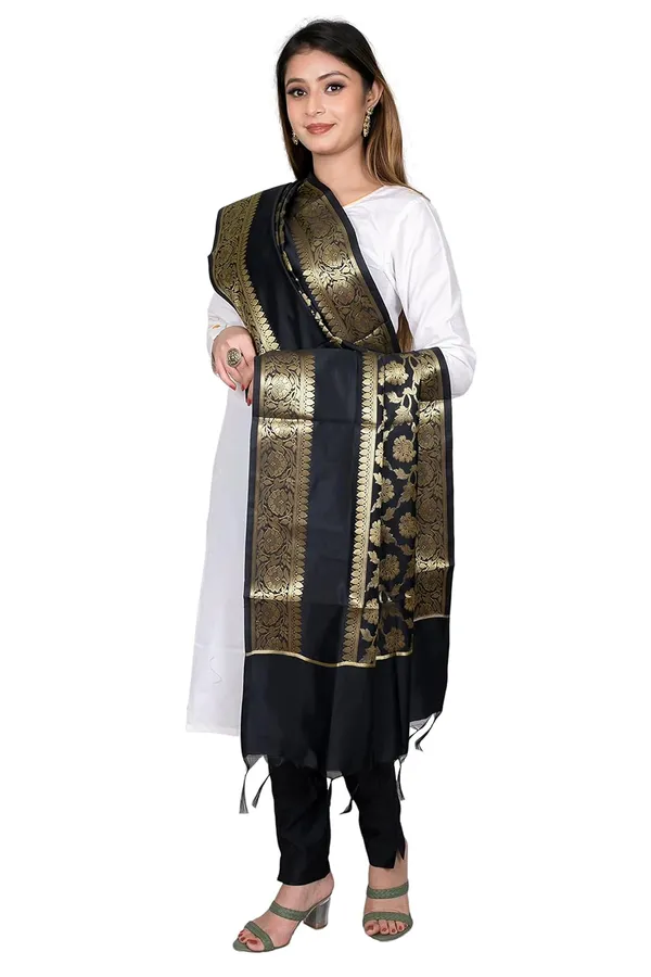 Black_Art_Silk_Premium_And_Elegant_Dupatta_For_Women