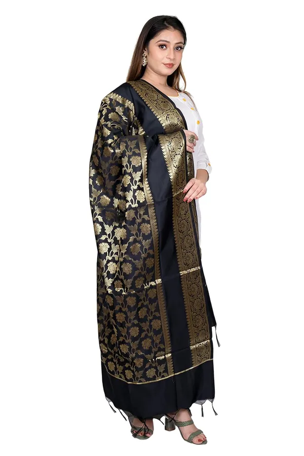 Black_Art_Silk_Premium_And_Elegant_Dupatta_For_Women