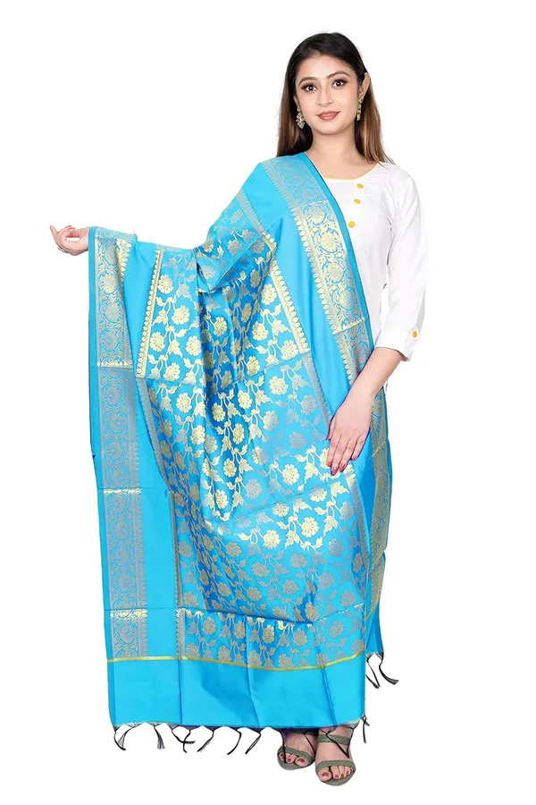 Firozi_Art_Silk_Premium_And_Elegant_Dupatta_For_Women