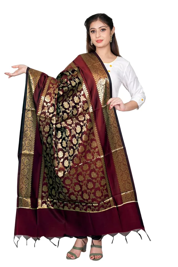 Maroon_Art_Silk_Premium_And_Elegant_Dupatta_For_Women