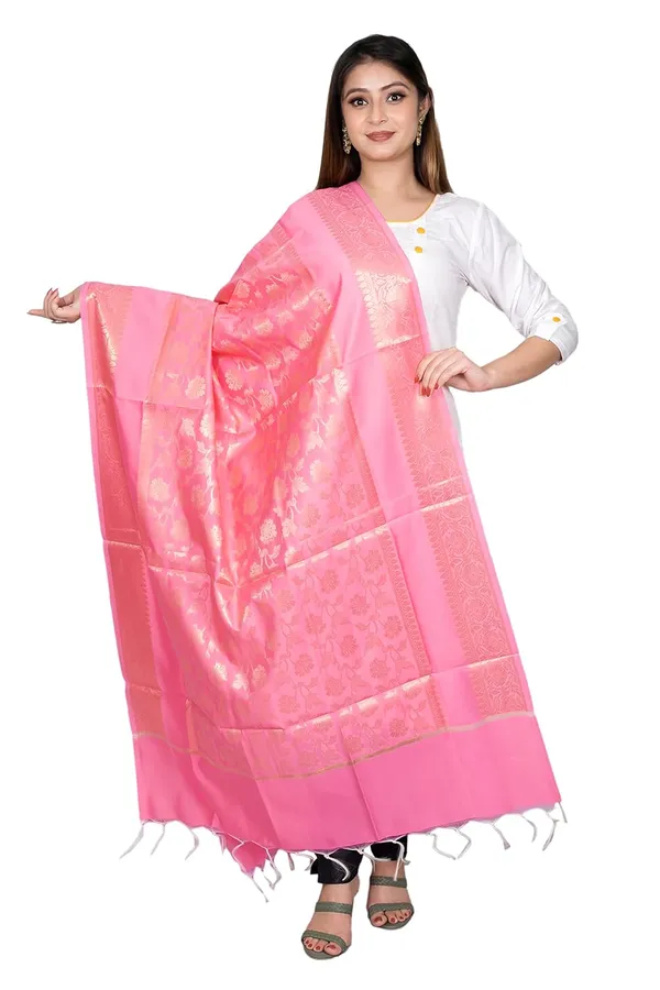Pink_Art_Silk_Premium_And_Elegant_Dupatta_For_Women