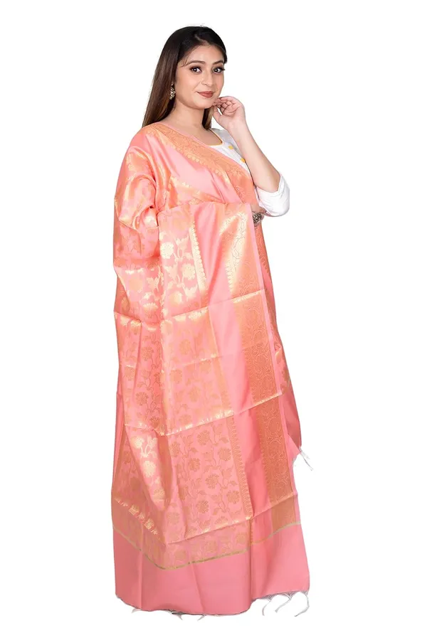 Peach_Art_Silk_Premium_And_Elegant_Dupatta_For_Women