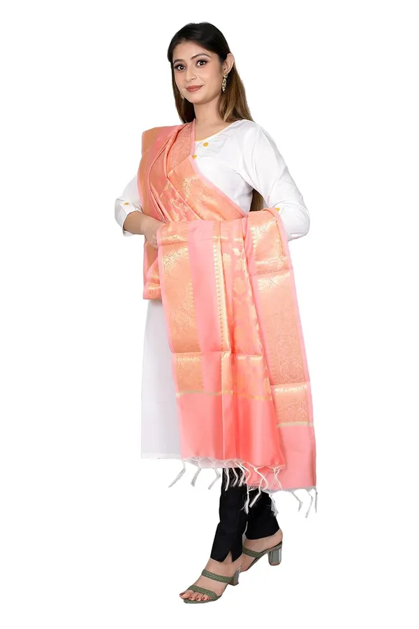 Peach_Art_Silk_Premium_And_Elegant_Dupatta_For_Women