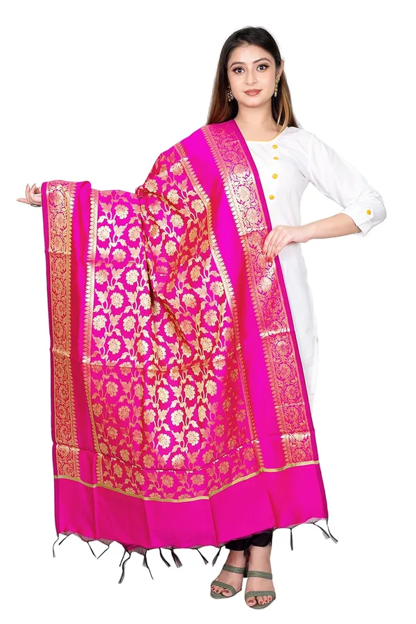 Pink_Art_Silk_Premium_And_Elegant_Dupatta_For_Women