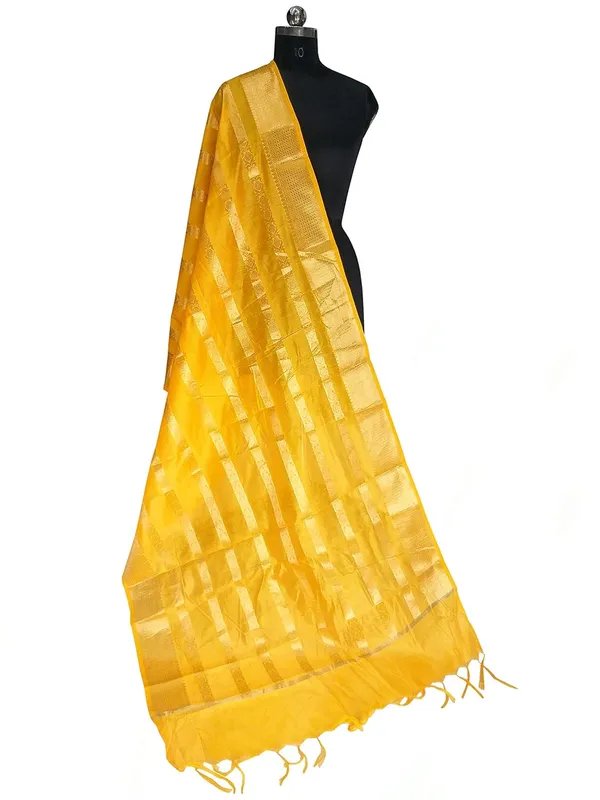 Yellow_Cotton_Blend_Premium_And_Elegant_Dupatta_For_Women