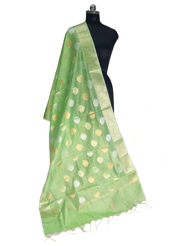 Pista_Cotton_Silk_Premium_And_Elegant_Dupatta_For_Women
