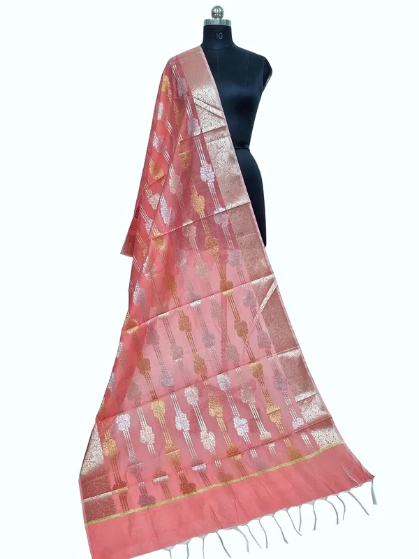 Peach_Cotton_Silk_Premium_And_Elegant_Dupatta_For_Women