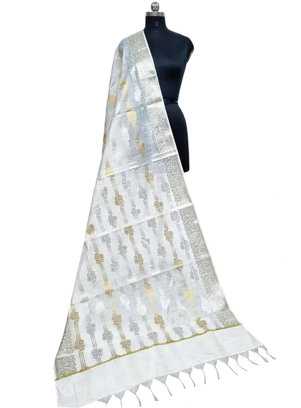 White_Cotton_Silk_Premium_And_Elegant_Dupatta_For_Women