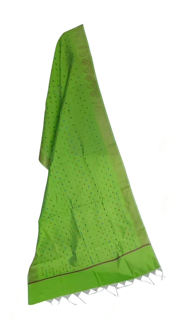 Parrot_Green_Art_Silk_Premium_And_Elegant_Dupatta_For_Women
