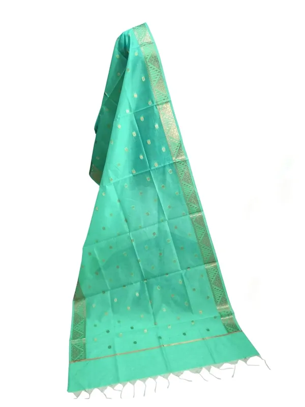 Light_Green_Dupion_Silk_Premium_And_Elegant_Dupatta_For_Women