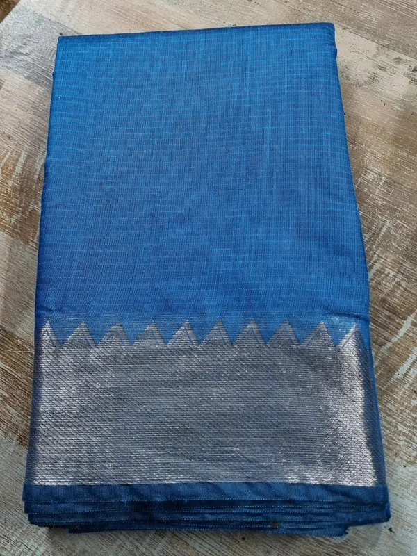 Peacock_Blue_Cotton_Silk_Premium_And_Elegant_Saree_For_Women