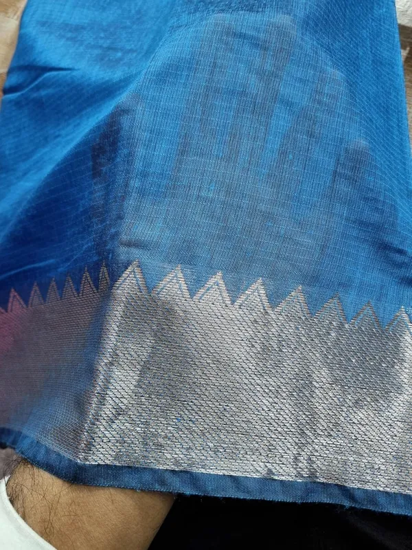 Peacock_Blue_Cotton_Silk_Premium_And_Elegant_Saree_For_Women