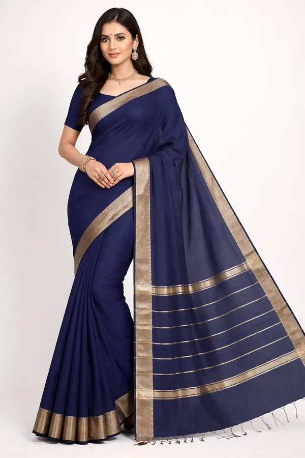 Navy_Blue_Cotton_Silk_Premium_And_Elegant_Saree_For_Women
