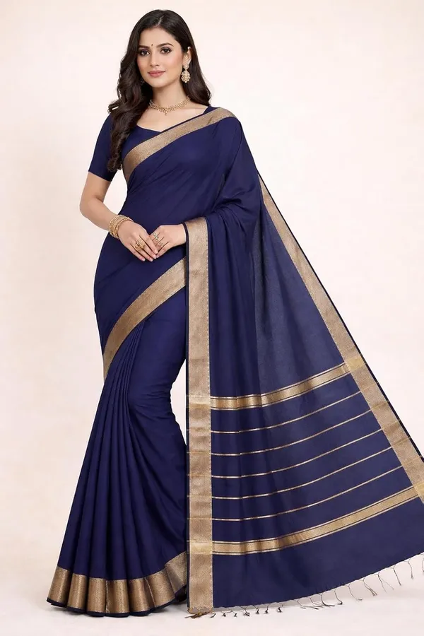 Navy_Blue_Cotton_Silk_Premium_And_Elegant_Saree_For_Women