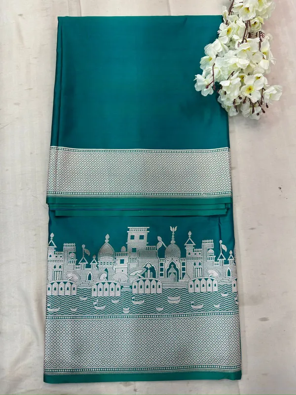 Tea_greenl__ganga_ghat_Mashru_Katan_Silk_Premium_And_Elegant_Saree_For_Women