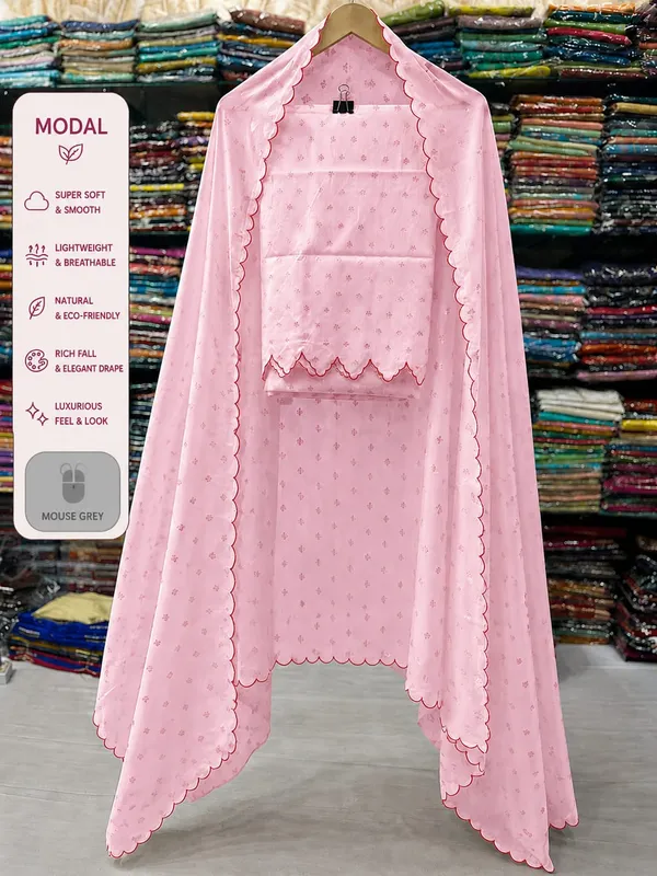 Light_Pink_pure_coton_chanderi__Premium_And_Elegant_Dress_Material_For_Women