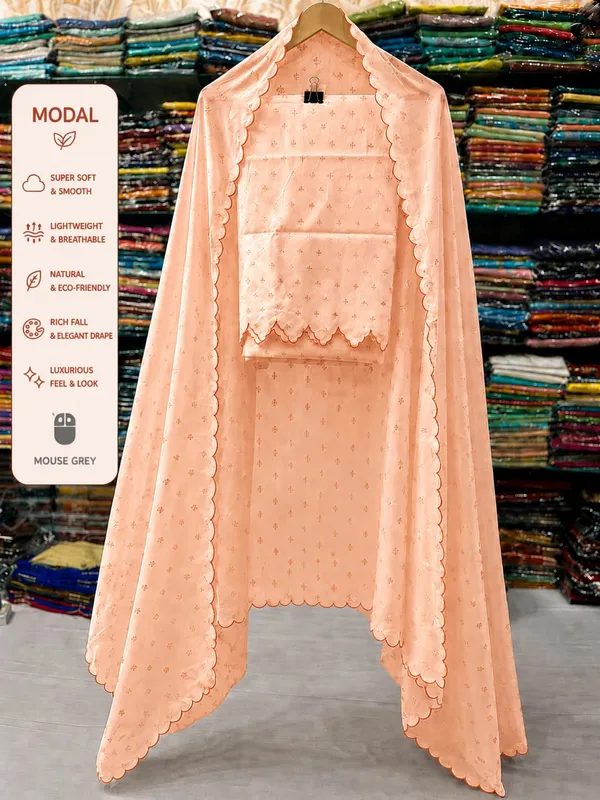 Peach_pure_cotton_chanderi_Premium_And_Elegant_Dress_Material_For_Women