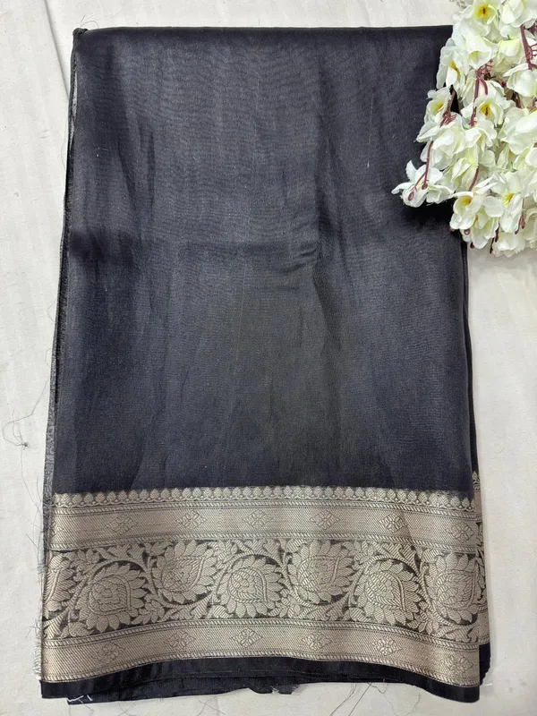Black_banarsi_tishu_Silk_Premium_And_Elegant_Saree_For_Women