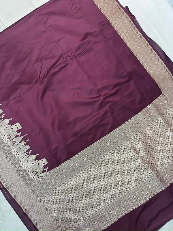 wine_color_ganga_ghat_Mashru_Katan_Silk_Premium_And_Elegant_Saree_For_Women