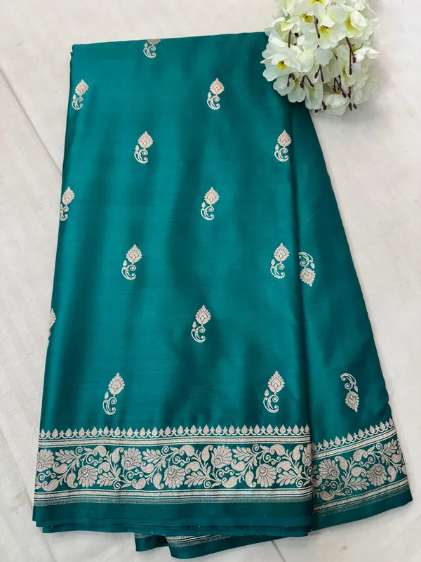 Teal_Green_Mashru_Katan_Silk_Premium_And_Elegant_Saree_For_Women