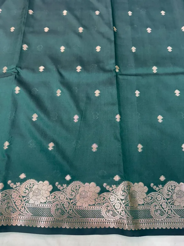 bottel_Green_butter_silk_Premium_And_Elegant_Saree_For_Women