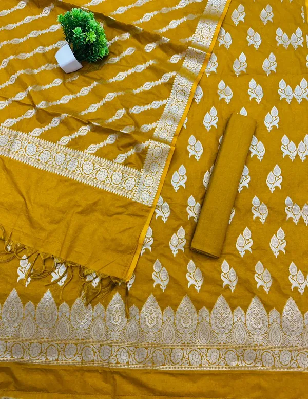 Mustard_Yellow_Banarasi_soft_katan_Silk_Premium_And_Elegant_Dress_Material_For_Women