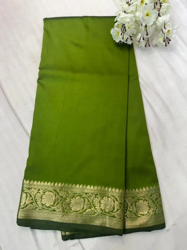 mehandi_Green_Banarasi_butter_Silk_Premium_And_Elegant_Saree_For_Women