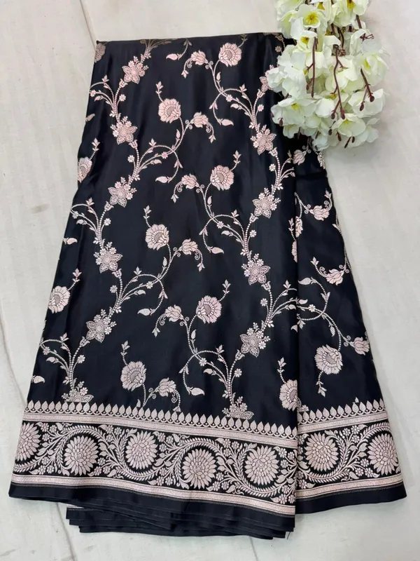 Black_Mashru_Katan_Silk_Premium_And_Elegant_Dress_Saree_For_Women