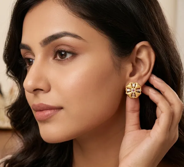 1gm_gold_diamond_tops__(Real_gold_polish_)