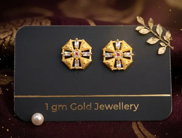 1gm_gold_diamond_tops__(Real_gold_polish_)