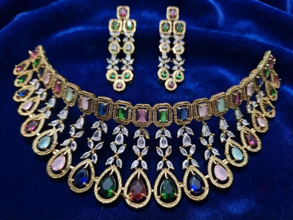 American_diamond__necklace_set
