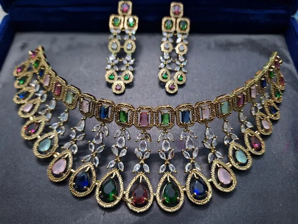 American_diamond__necklace_set