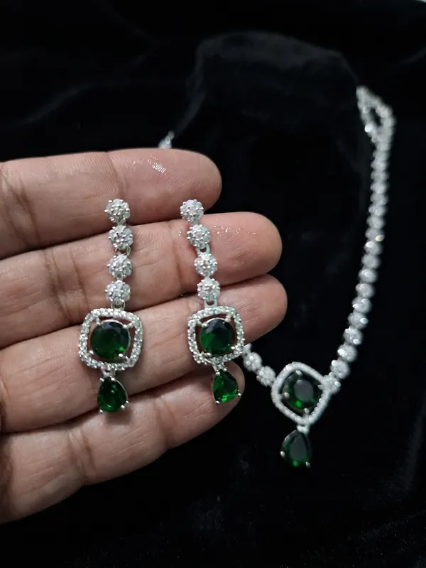 American_diamond_necklace_set