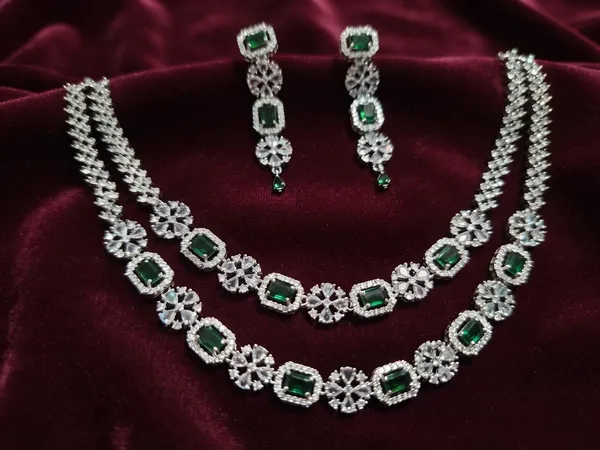 American_diamond_necklace_set