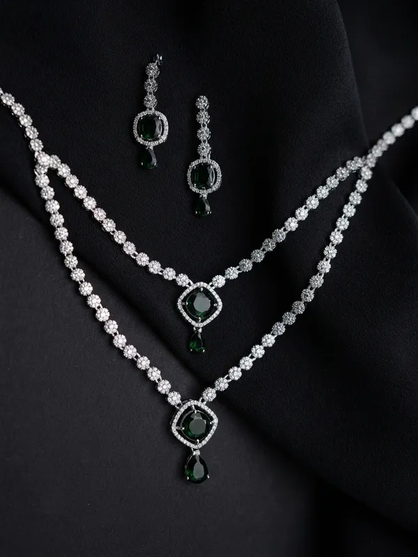 American_diamond_necklace_set