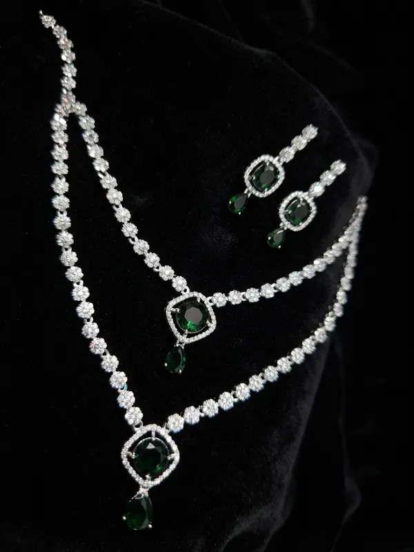 American_diamond_necklace_set