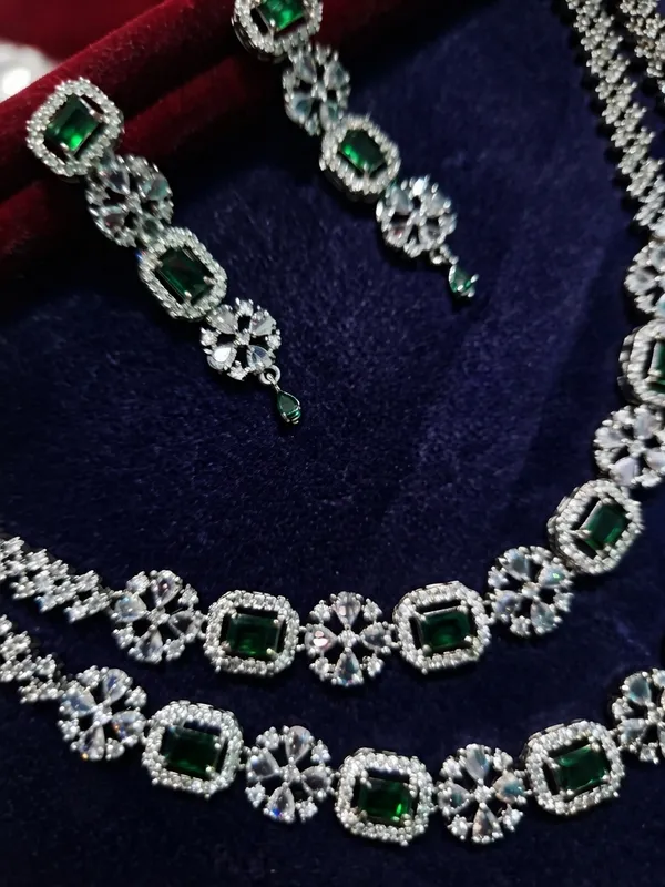 American_diamond_necklace_set