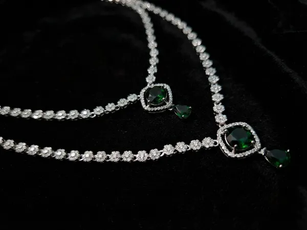 American_diamond_necklace_set