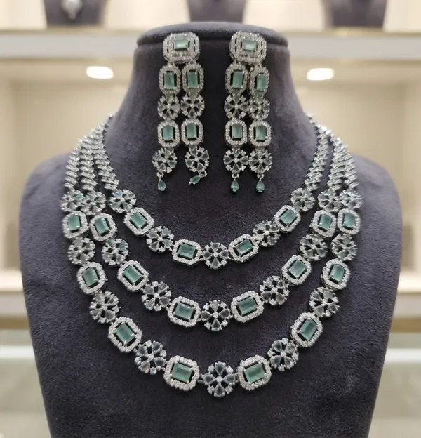 American_diamond_necklace_set