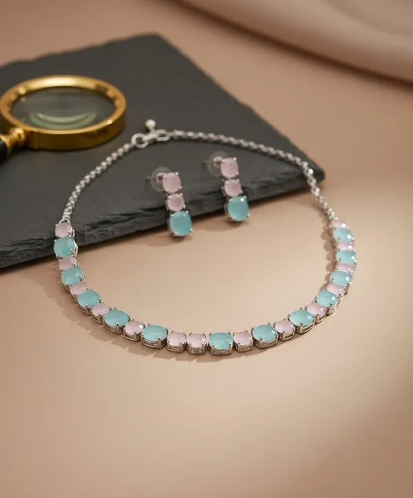 Blue_American_Diamond_Turquoise_Necklace_Set_For_Women