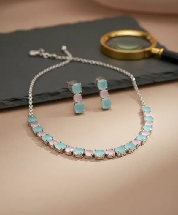Blue_American_Diamond_Turquoise_Necklace_Set_For_Women