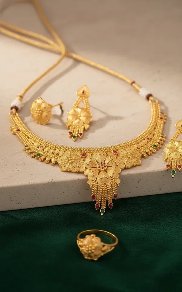 Gold_Copper_Gold-Plated_Necklace_Set_For_Women