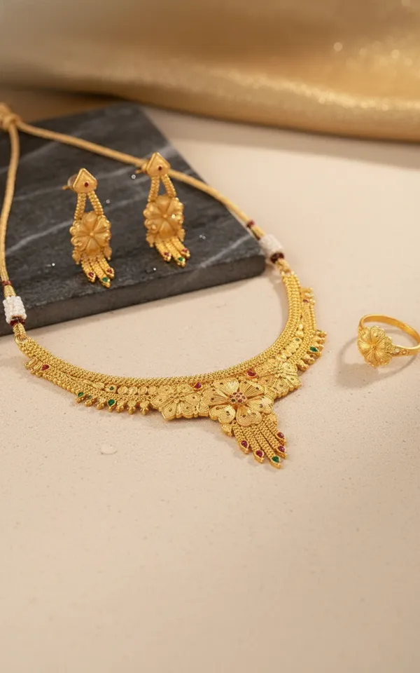 Gold_Copper_Gold-Plated_Necklace_Set_For_Women