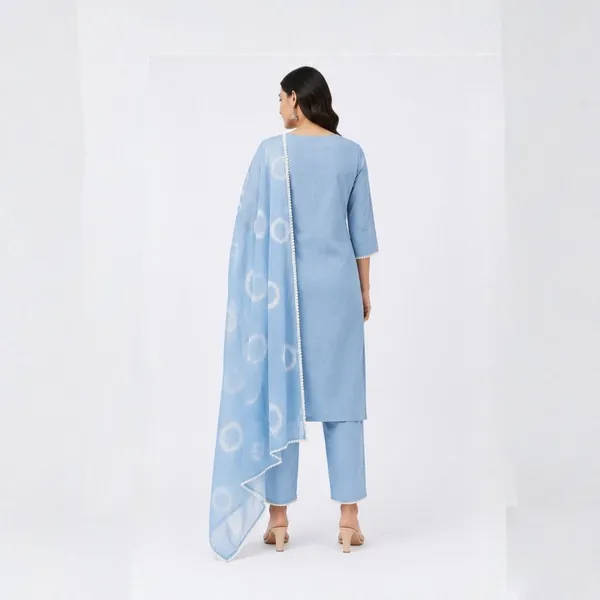 3_Piece_Powder_Blue_Straight_Kurta_Set_with_Shibori_Tie-Dye_Dupatta