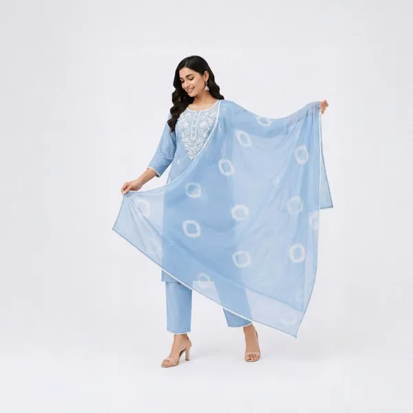 3_Piece_Powder_Blue_Straight_Kurta_Set_with_Shibori_Tie-Dye_Dupatta
