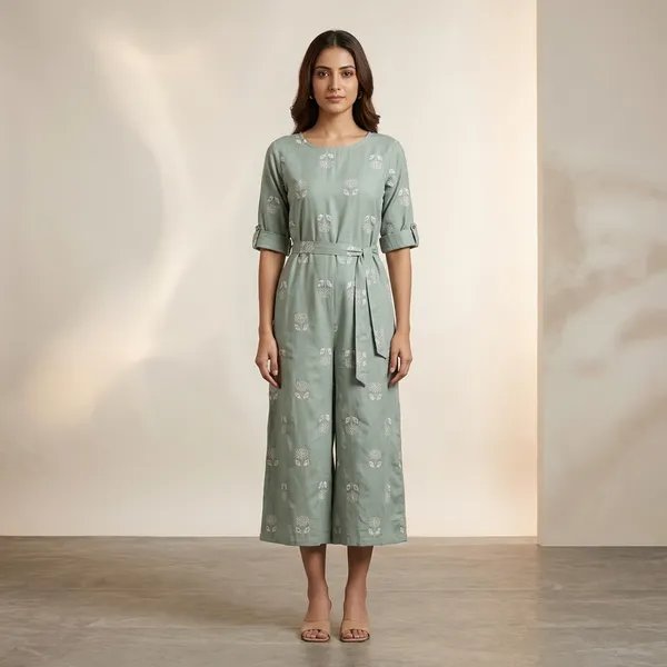 Sage_Green_Embroidered_Relaxed_Jumpsuit_For_Women