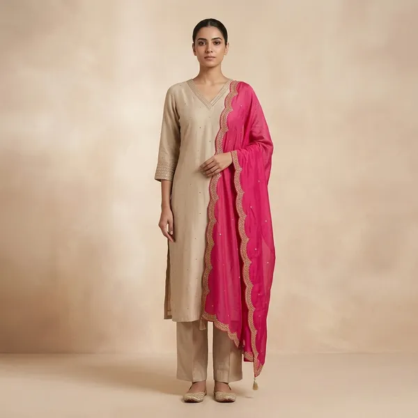 Beige_Embellished_Straight_Kurta_Pyjama_Dupatta_Set_For_Women