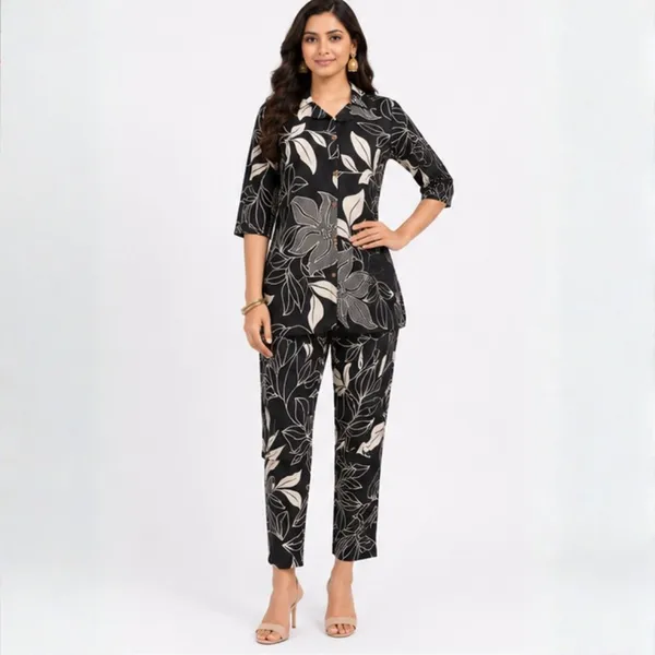 Women's_Black_and_Beige_Floral_Printed_Crepe_Co-Ord_Set
