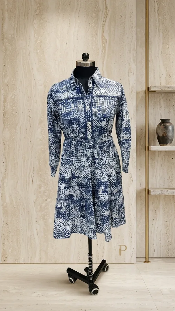 Blue_Cotton_Straight_Tunic_Dress_For_Women